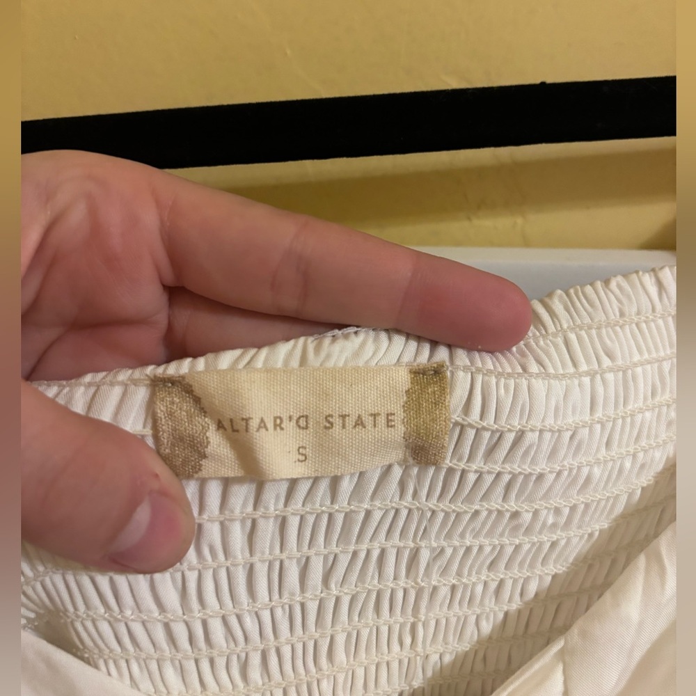 Altar’d State cute white dress 
women’s small - Picture 3 of 5